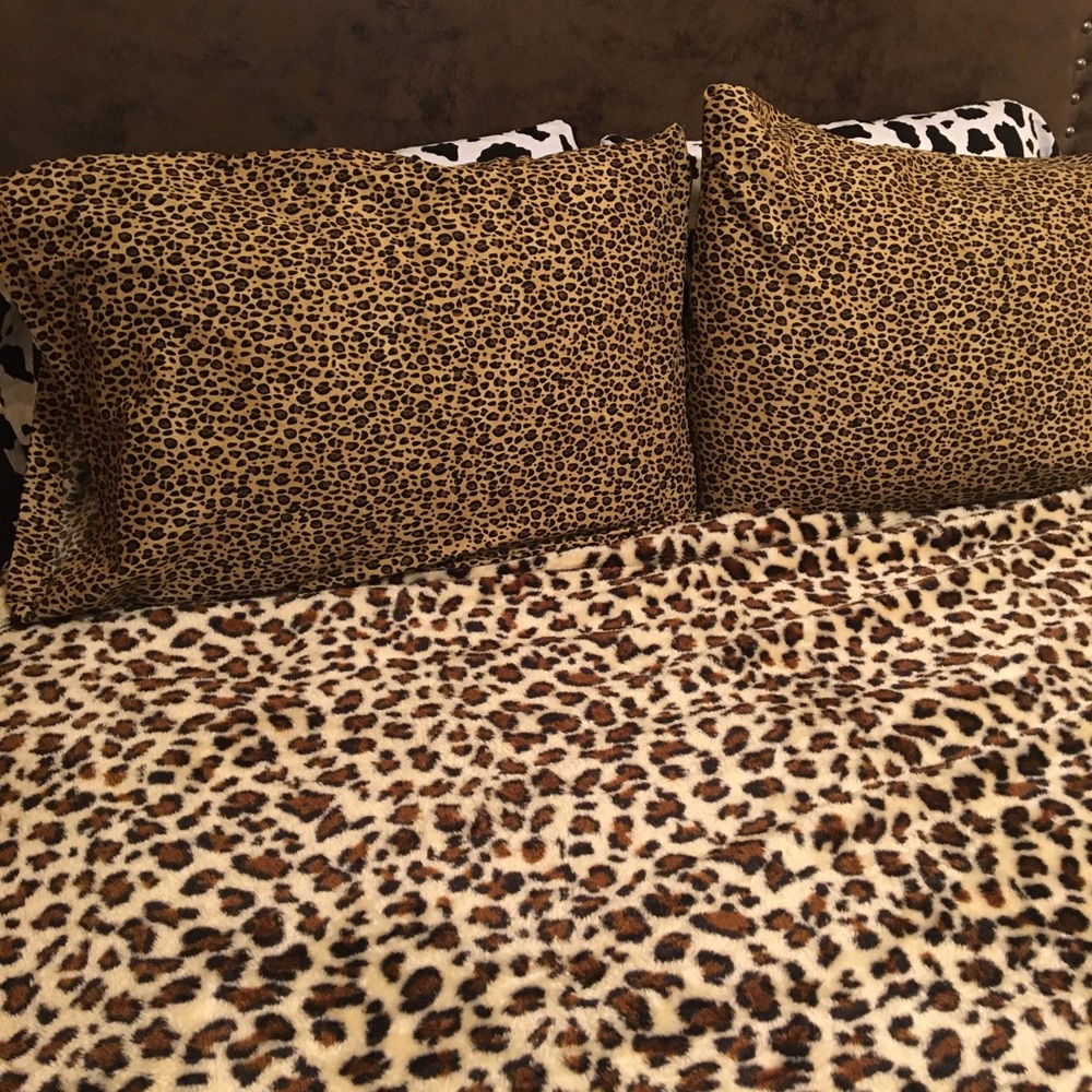 Beautiful handmade leopard pillowcases